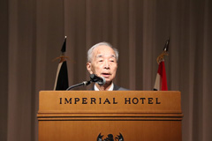 受賞者代表 とっとり・民話を語る会 会長　小林龍雄さんの挨拶